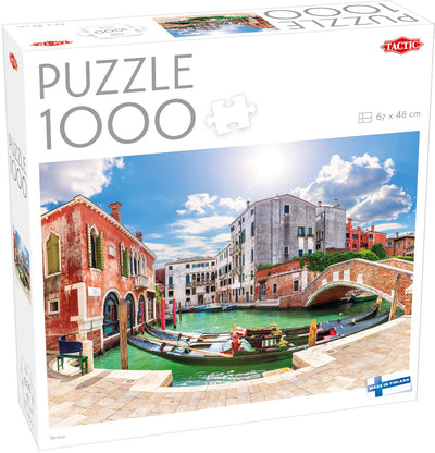 Tactic Venice – Puzzle – 1000 Teile – romantische venezianische Kanäle – Gondeln und historische Architektur – hohe skandinavische Qualität