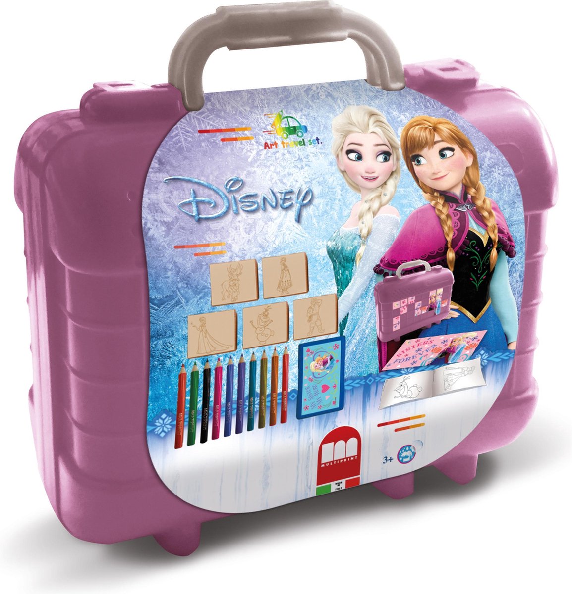 Multiprint Disney Frozen - Koffer - 5 Stempel + 10 Bleistifte