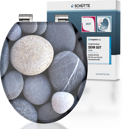 Schütte Schütte Toilettensitz mit weicher grauer Stein