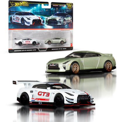 Hot Wheels Premium Car Culture und 2 Stück – Nissan GT-R Nismo GT3 und Nissan GT-R R35