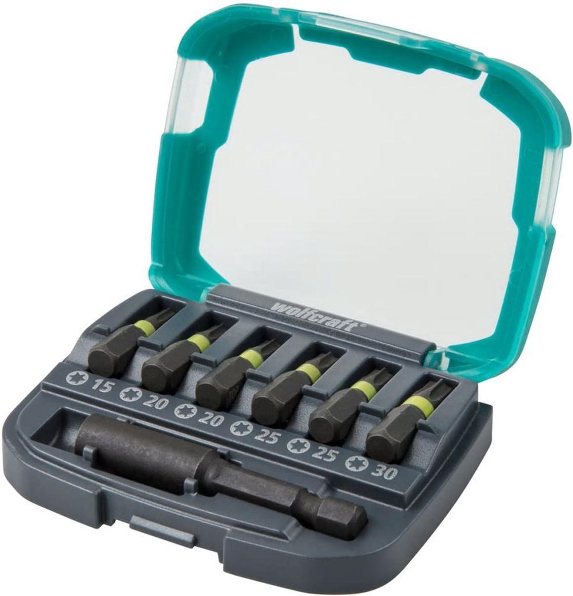 Wolfcraft - Schlagbit-Box, Torx® (T 15–30), 7-tlg. - 2969000
