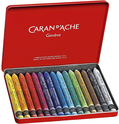Caran Dache Caran d'Ache Neocolor II, L: 10 cm, Stärke 8,5 mm, verschiedene Farben, 15 Stück 1 Box