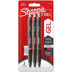 Sharpie Gelstift Druckknopf 0,7 mm Schwarz, Blau, Rot 3 Stück