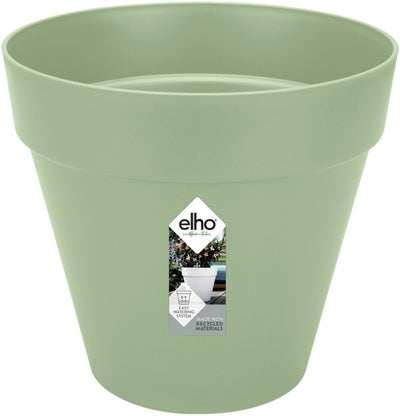 Elho Loft Urban Round 20 – Blumentopf für den Außenbereich – ø 19,3 x H 17,5 cm – Pistaziengrün