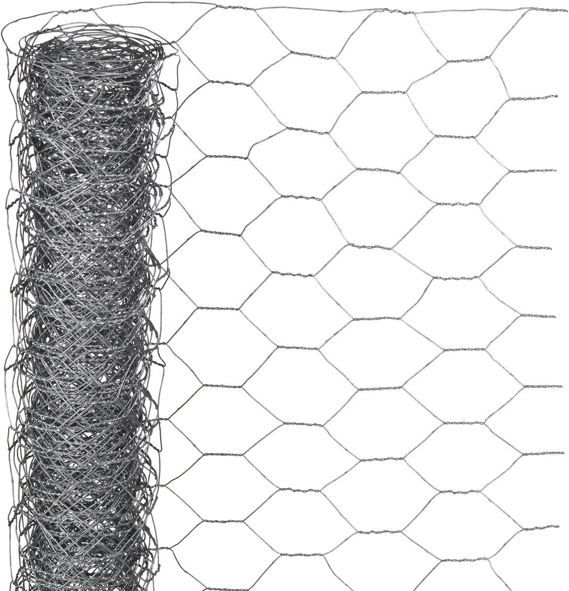 Natur – verzinktes Stahlgeflecht – 5 x 1,5 m – grau – 13 mm Maschenweite
