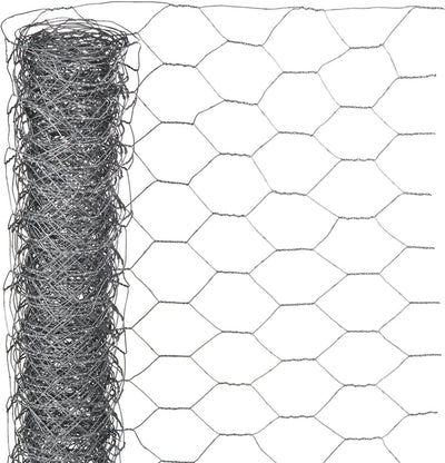 Natur – verzinktes Stahlgeflecht – 5 x 1,5 m – grau – 13 mm Maschenweite