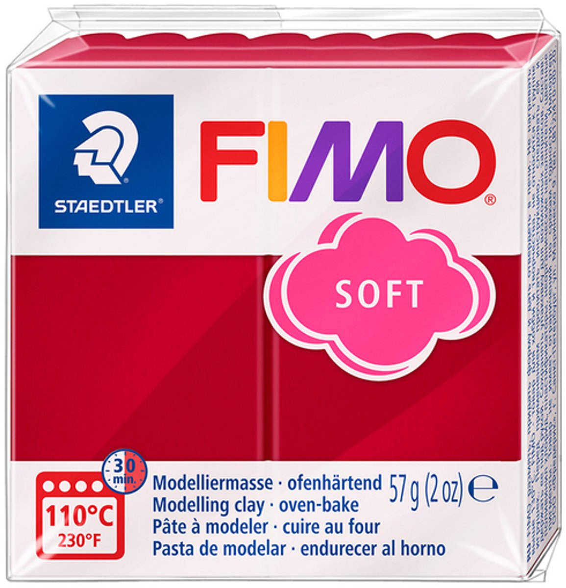 Fimo® Soft, Kirschrot, 57 Gr 1 Box