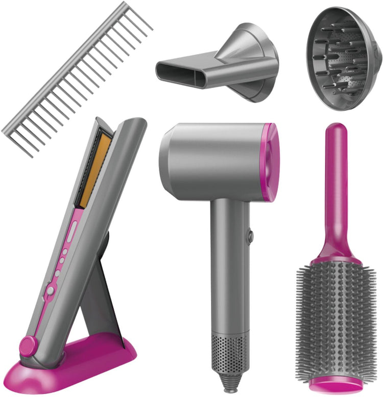 Woopie kleines Friseurset Haartrockner Glätteisen Zubehör - uni