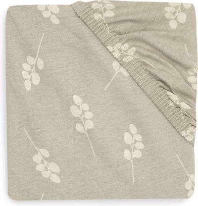 Jollein - Spannbettlaken Jersey 70x140cm - Wiege, Bett, Babybett - Zweig - Olivgrün