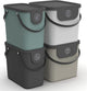 Rotho Albula Mülltrenner - 4er Set - 2x 25l und 2x 40l - verschiedene Farben