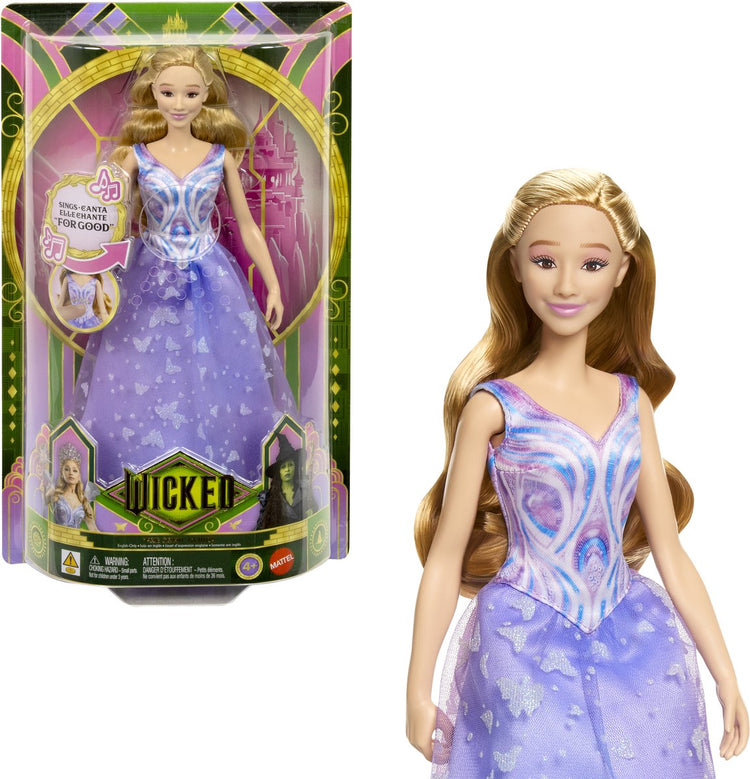 Wicked for Good singende Glinda-Puppe – singt „for good“ – singende Modepuppe