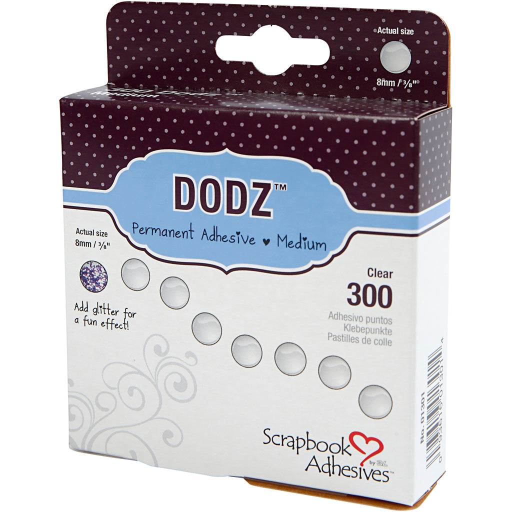 Dodz Self -Adhäsive Punkte, D 8 mm, Dicke 0,5 mm, mittel, 300 Stück 1 Box