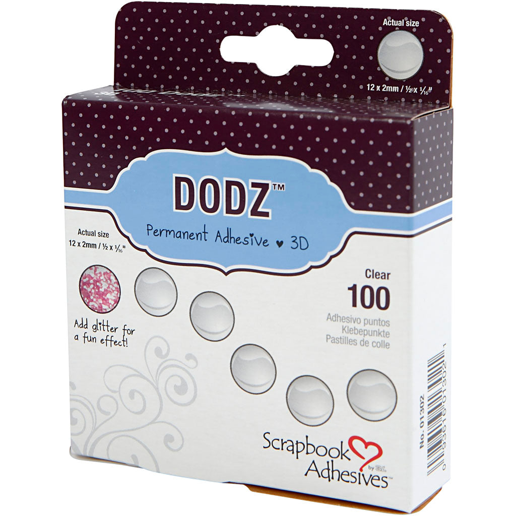 Dodz Selbstadhäsive Punkte, d 12 mm, Dicke 2 mm, 100 Stück 1 Box