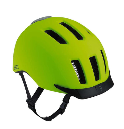 BBB Cycling Grid Fahrradhelm mit Lichtern – Erwachsene – E-Bike und Citybike – mattes Neongelb – Größe M – BHE-161