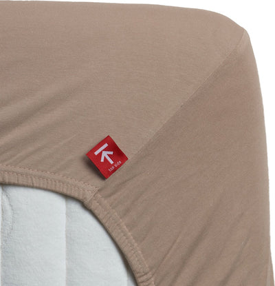 Bettwäschehouse – Jersey – Topper-Spannbettlaken – 160 x 220 cm – Taupe