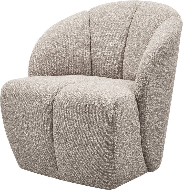 Woood Mojo Drehsessel - Bouclé - Beige Melange - 75x68x77