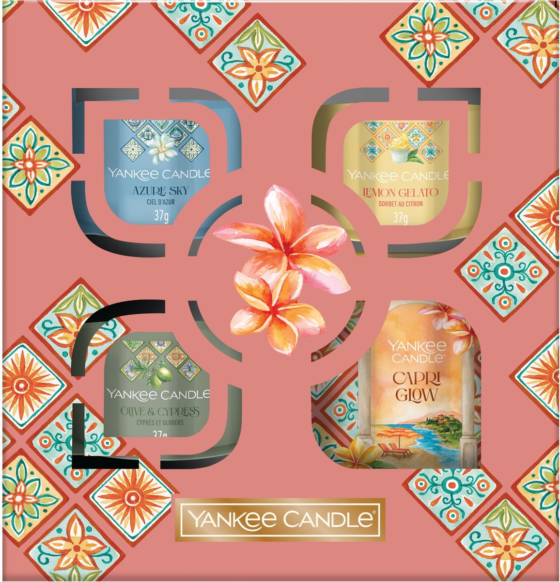 Yankee Candle – Hello Italy – kleines Duftkerzen-Geschenkset mit 3 Votivkerzen – Geschenkset mit Duftkerzen
