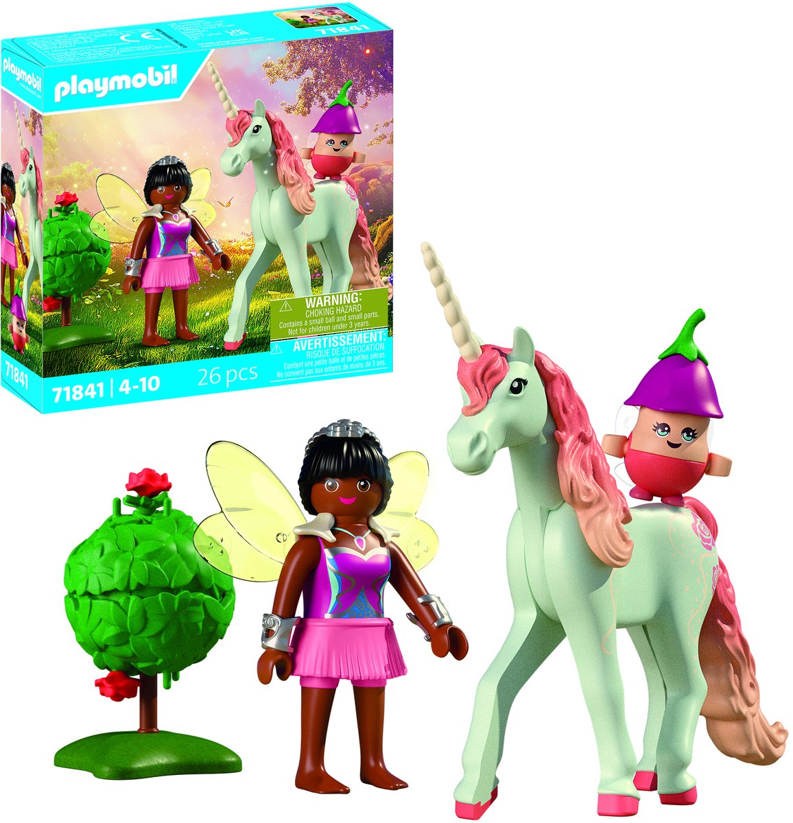 Playmobil 71841 Sammel-Einhorn, Wolkenrose mit Fee | 2 Stk