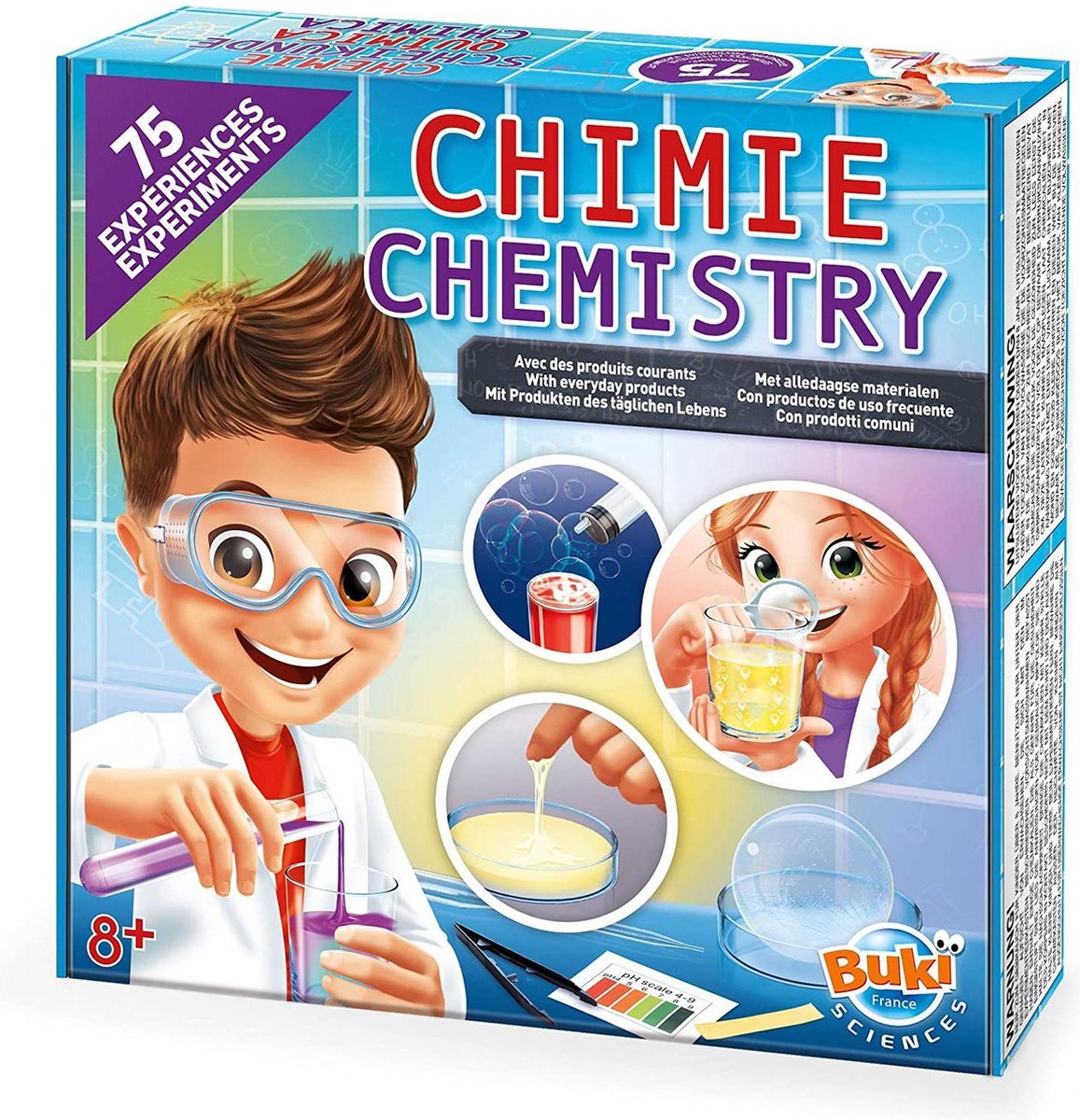 Buki France Buki – Chemie-Set mit 75 Experimenten – Bildung – Experimentieren – Wissenschaft