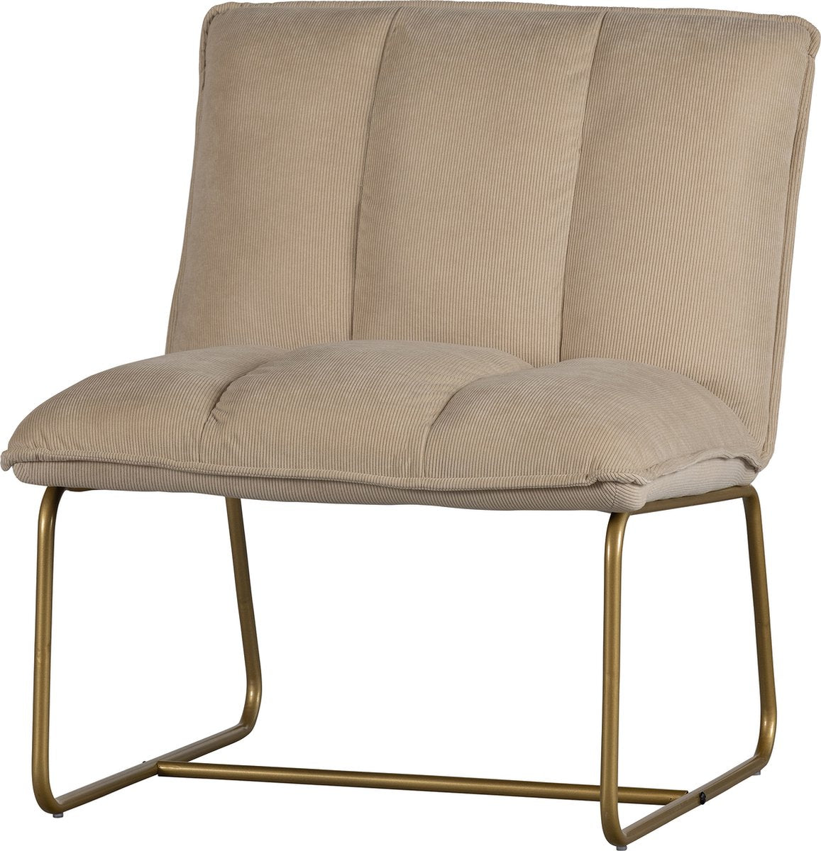 Woood Fie-Sessel – gerippter Stoff – Sand – 77 x 64 x 71