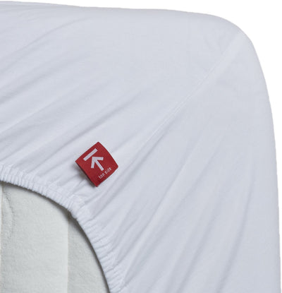 Bettwäschehouse – Jersey-Stretch – Topper-Spannbettlaken – 140 x 220 cm – weiß