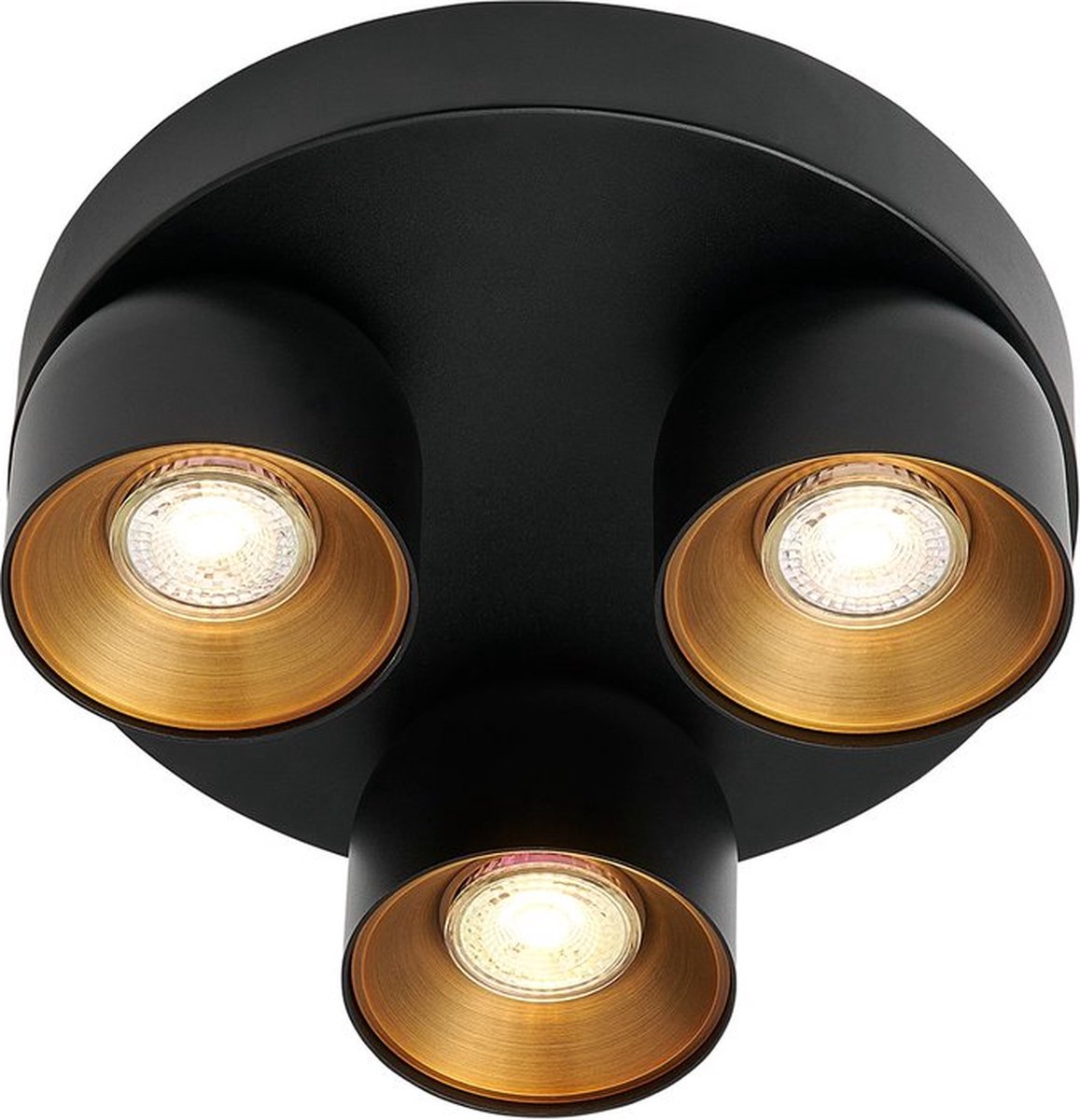 Nordlux Krug rund-spot-ip20-3xgu10-schwarz