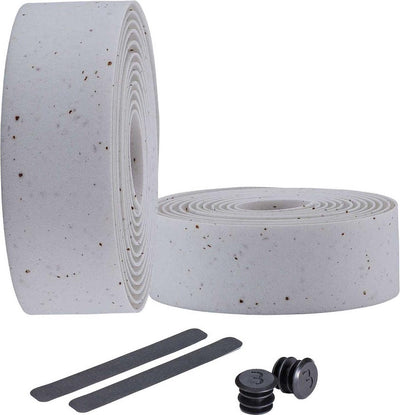 Bbb Cycling Lenkerband Rennrad – selbstklebendes Lenkerband mit Stretchmaterial – rutschfest – Länge: 200 cm – Dicke: 2 mm – inklusive Lenkerkappen – weißer Kork – Rennband BHT-01