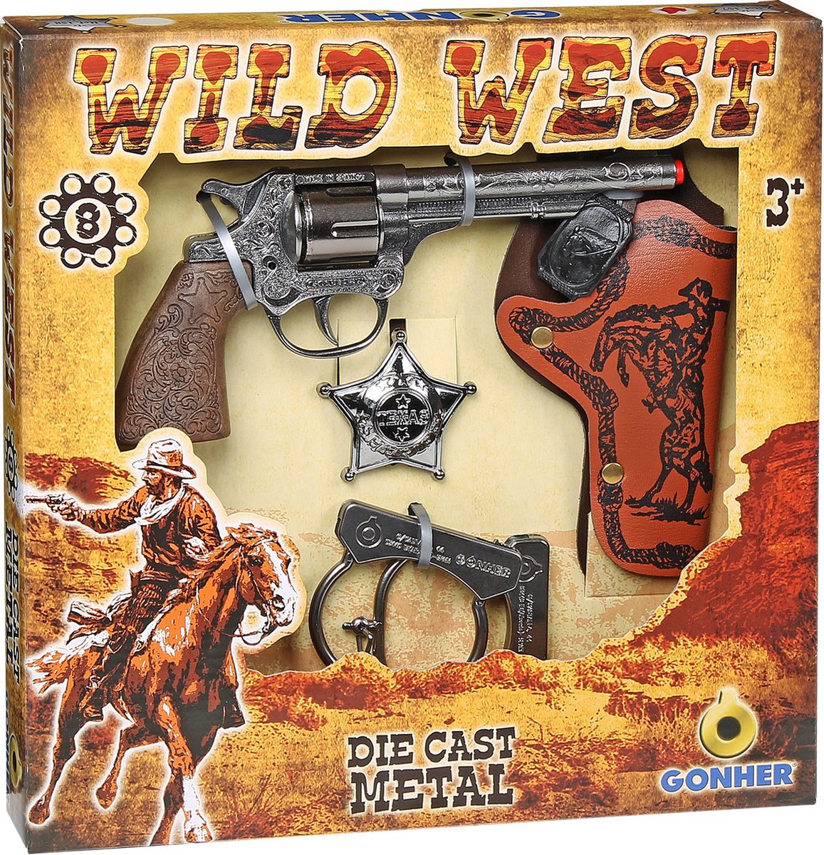 Gonher Cowboy-Spielset 4-teilig