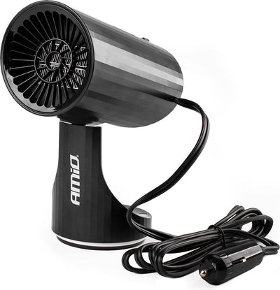 Amio Autoheizung Scheibenentfroster – Windschutzscheibenheizung – Heizgebläse – 12 Volt 150 W – Schwarz