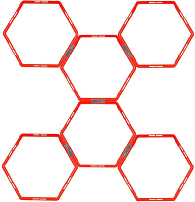 Avento Trainingsrahmen Sechskant 6-teilig - Fluororange