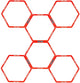 Avento Trainingsrahmen Sechskant 6-teilig - Fluororange