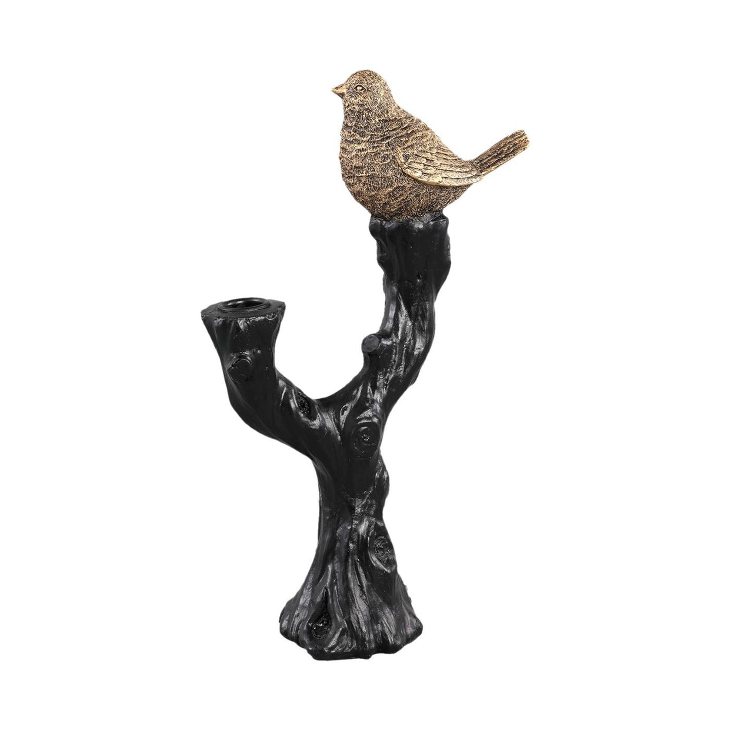 Ptmd Kerzenhalter Rezza Vogel schwarz 33cm