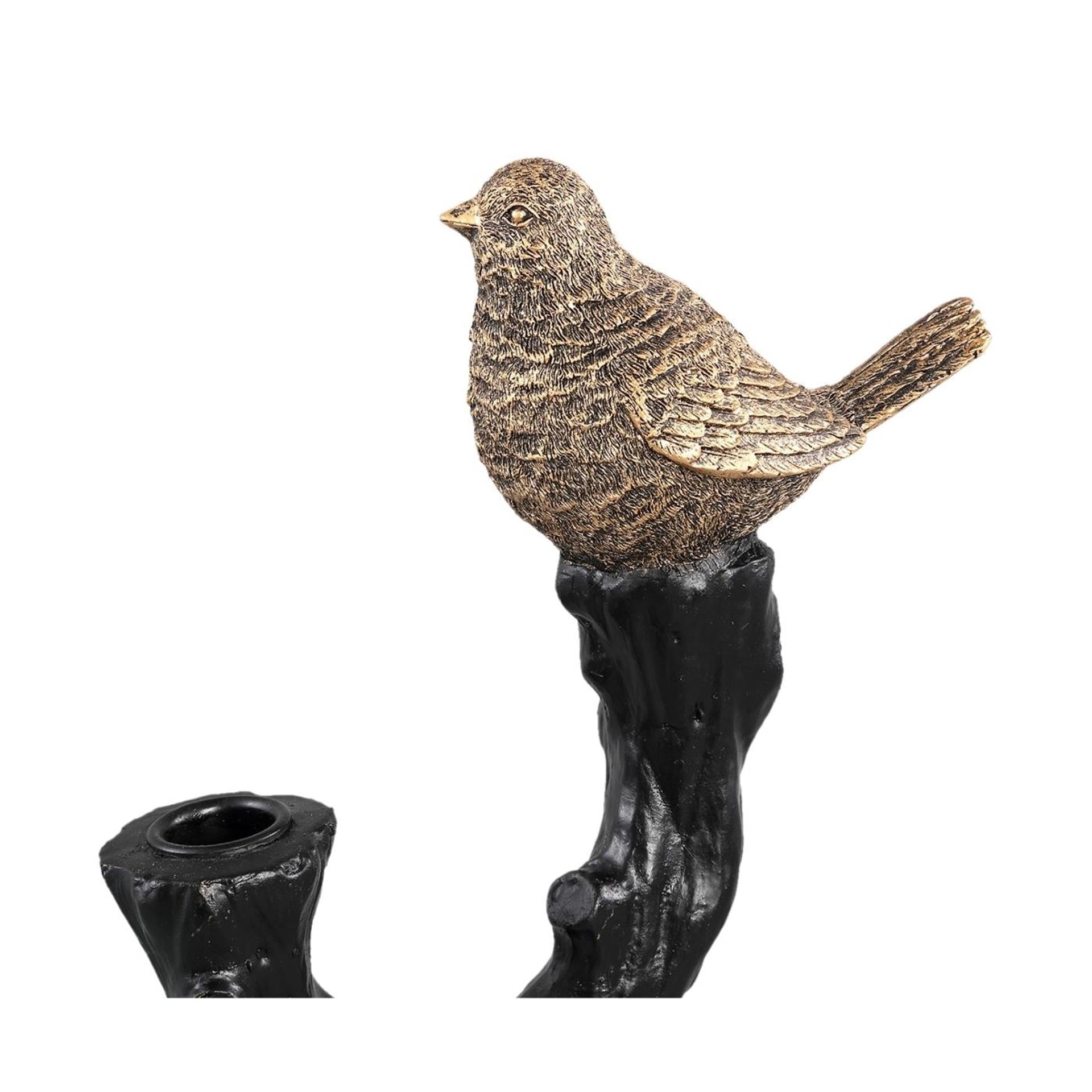 Ptmd Kerzenhalter Rezza Vogel schwarz 33cm