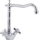 Plieger James Küchenarmatur – Wasserhahn aus Chrom – zwei Knöpfe – Küchenarmatur mit geradem Auslauf – Wasserhahn aus Messing