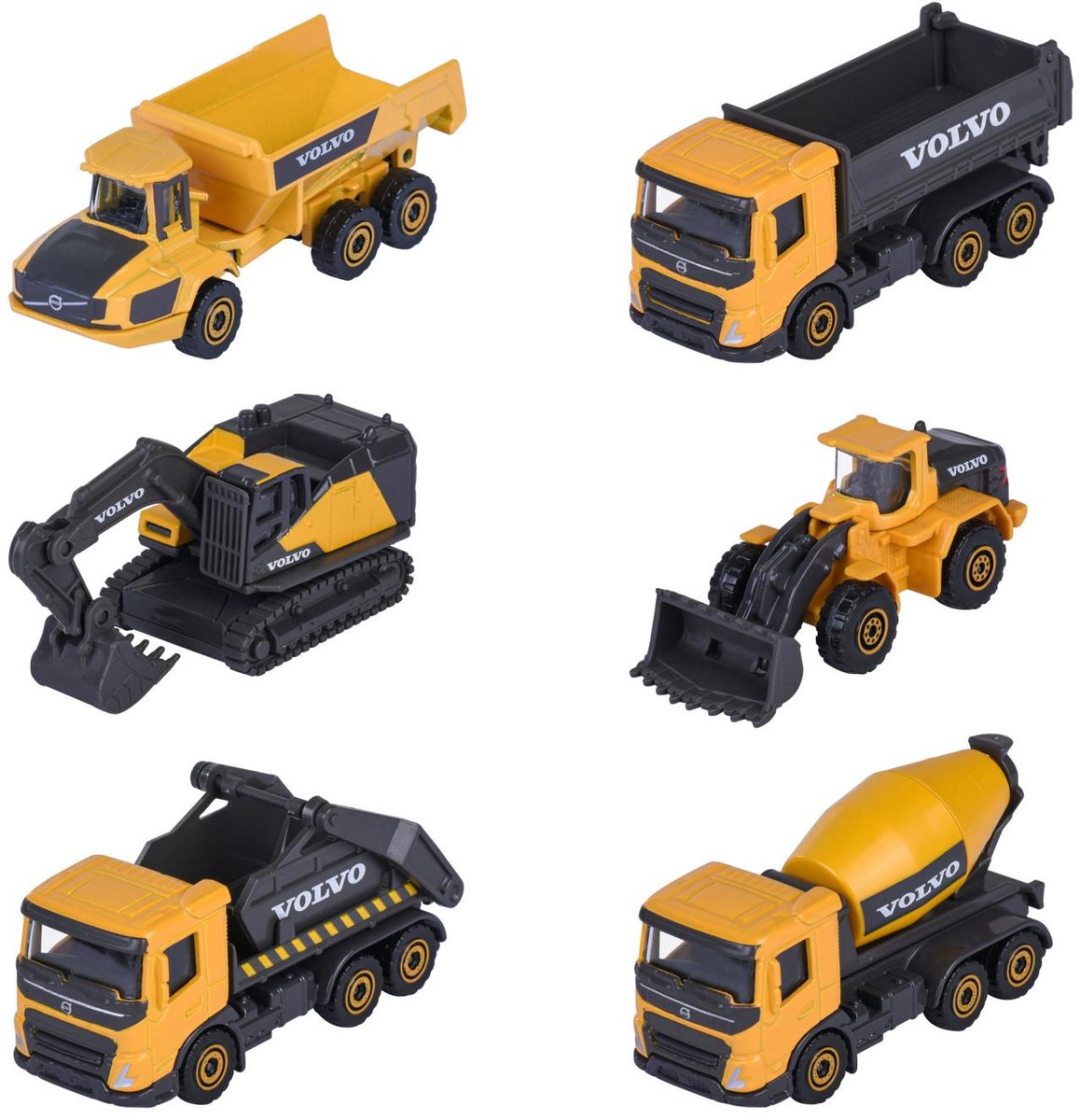 Majorette Volvo Construction 3-teiliges Set, 2-fach.