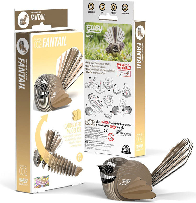Eugy 3D-Puzzle – Fantail – Vögel – nachhaltig – alle sammeln – 6 Jahre