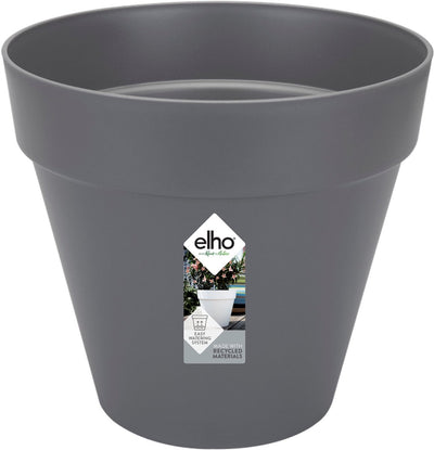 Elho Loft Urban Round 25 – Blumentopf für den Außenbereich – ø 24,5 x H 22,0 cm – Anthrazit