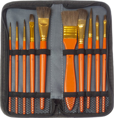 Känguru-Pinselset – Aquarell – 10 Stück im Etui – k-840002