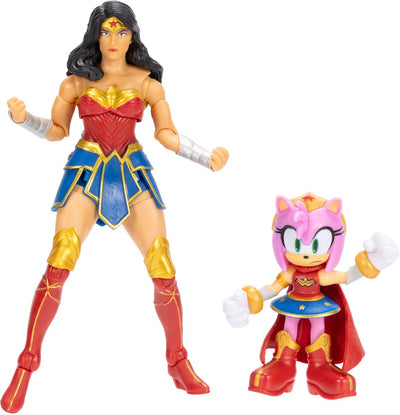 Jakks Sonic DC Amy 6 cm Wonder Women 13 cm Figuren mehrfarbig