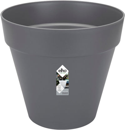 Elho Loft Urban Round 60 – großer Blumentopf für den Außenbereich – Wasserreservoir – 100 % recycelter Kunststoff – ø 58,0 x H 54,0 cm – Anthrazit
