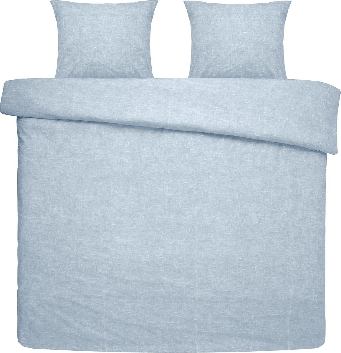 Damai ebba 2-Personen-Bettbezug-Set 200 x 200 cm, Bio-Baumwolle, Hellblau + 2 Kissenbezüge 60 x 70