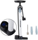 Digitale Fahrradpumpe von Dunlop mit Manometer – Fahrradpumpe passend für Schrader Presta-Ventil – Ballpumpe 120 psi 8,3 bar – inklusive Ventiladapter und Nadel