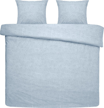Damai Bettbezug ebba – Bio-Baumwolle – 240 x 200 220 cm – sanftes Blau + 2 Kissenbezüge 60 x 70