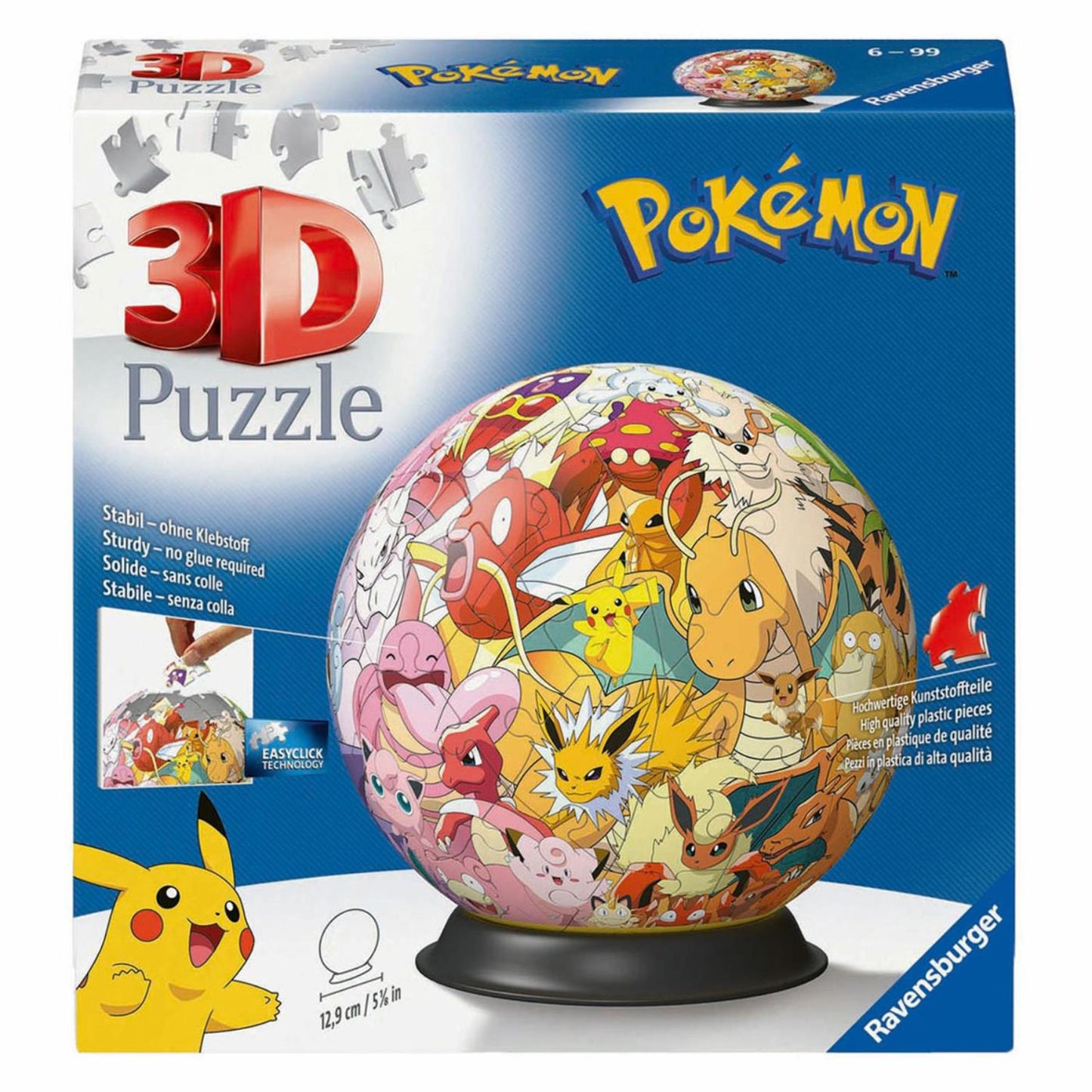 Ravensburger 3D Puzzle Ball Pokémon Charaktere, 54st.