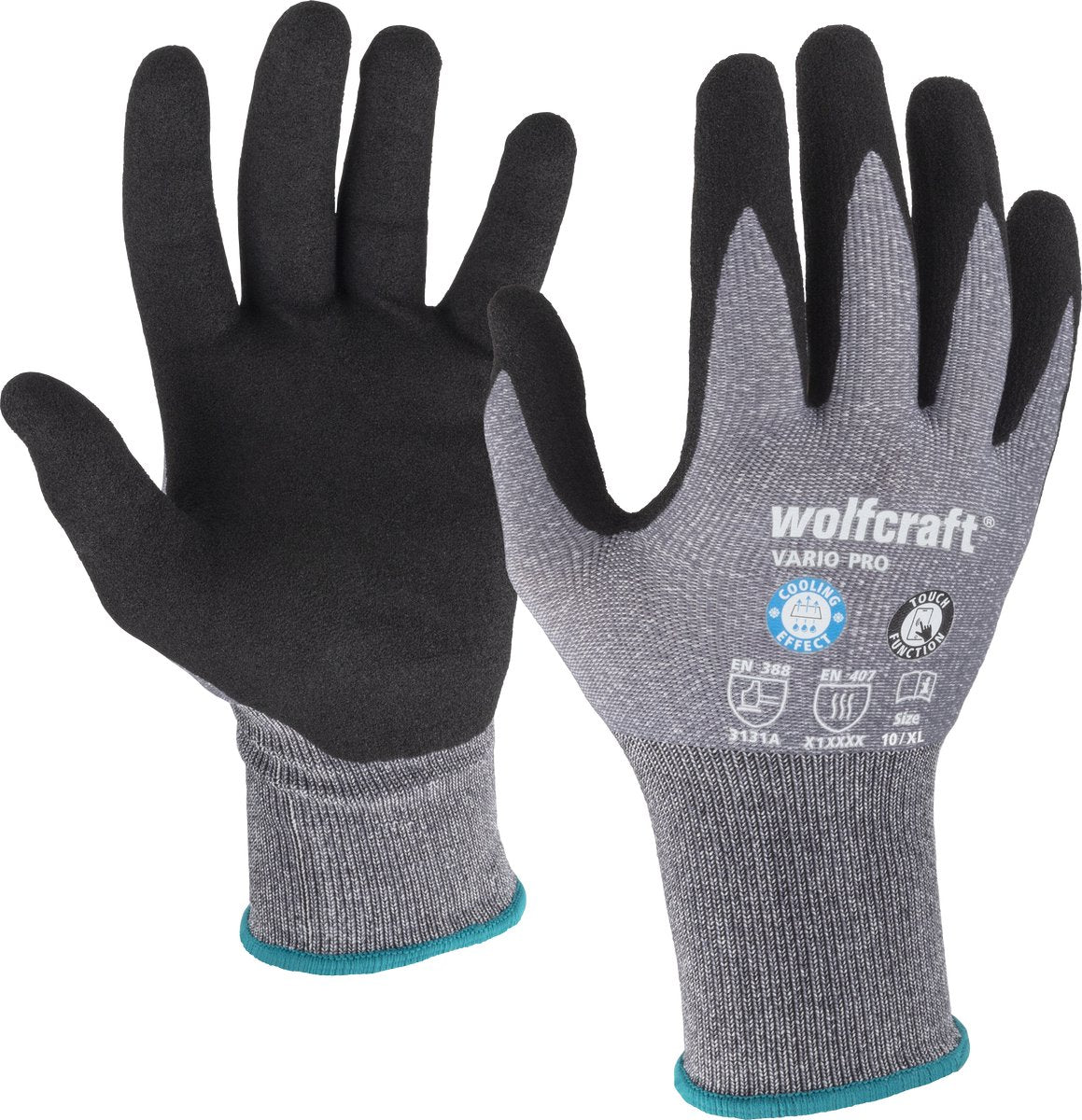 Wolfcraft – Arbeitshandschuhe Größe XL – Thermatech – Nitril – Handschuhe Größe 10 – 4984000