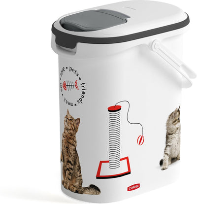 Curver Futterbehälter Katze – 10l – 4kg – 30x19x35cm – weißgrau