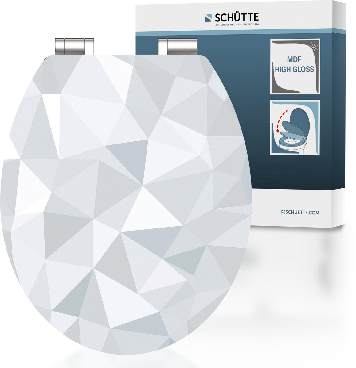 Schütte Schütte Toilettensitz mit weicher Diamant MDF Hochglanz