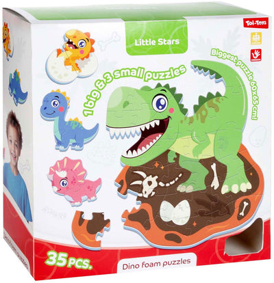 Toi-toys kleine Sterne Schaumboden Puzzle Dino, 36st.