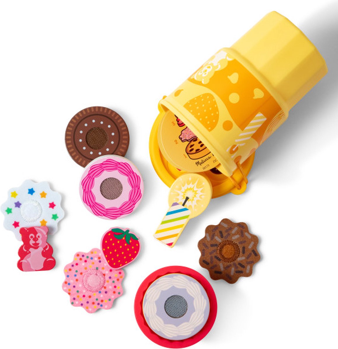 Melissa Doug – Play to go Kuchen- und Keksspielset für unterwegs im Becher mit Zappeldeckel: 12 Spielteile für Cupcakes, Kekse und Schichtkuchen, für Jungen und Mädchen ab 3 Jahren