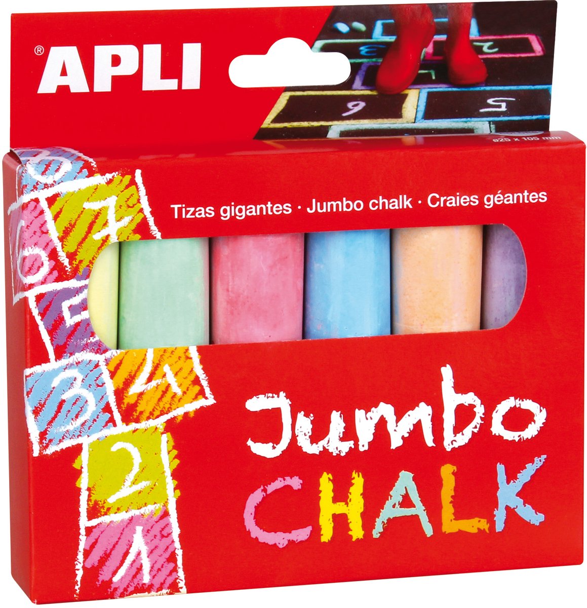 Apli Kids Jumbo-Kreide-Sortiment 6-teilig